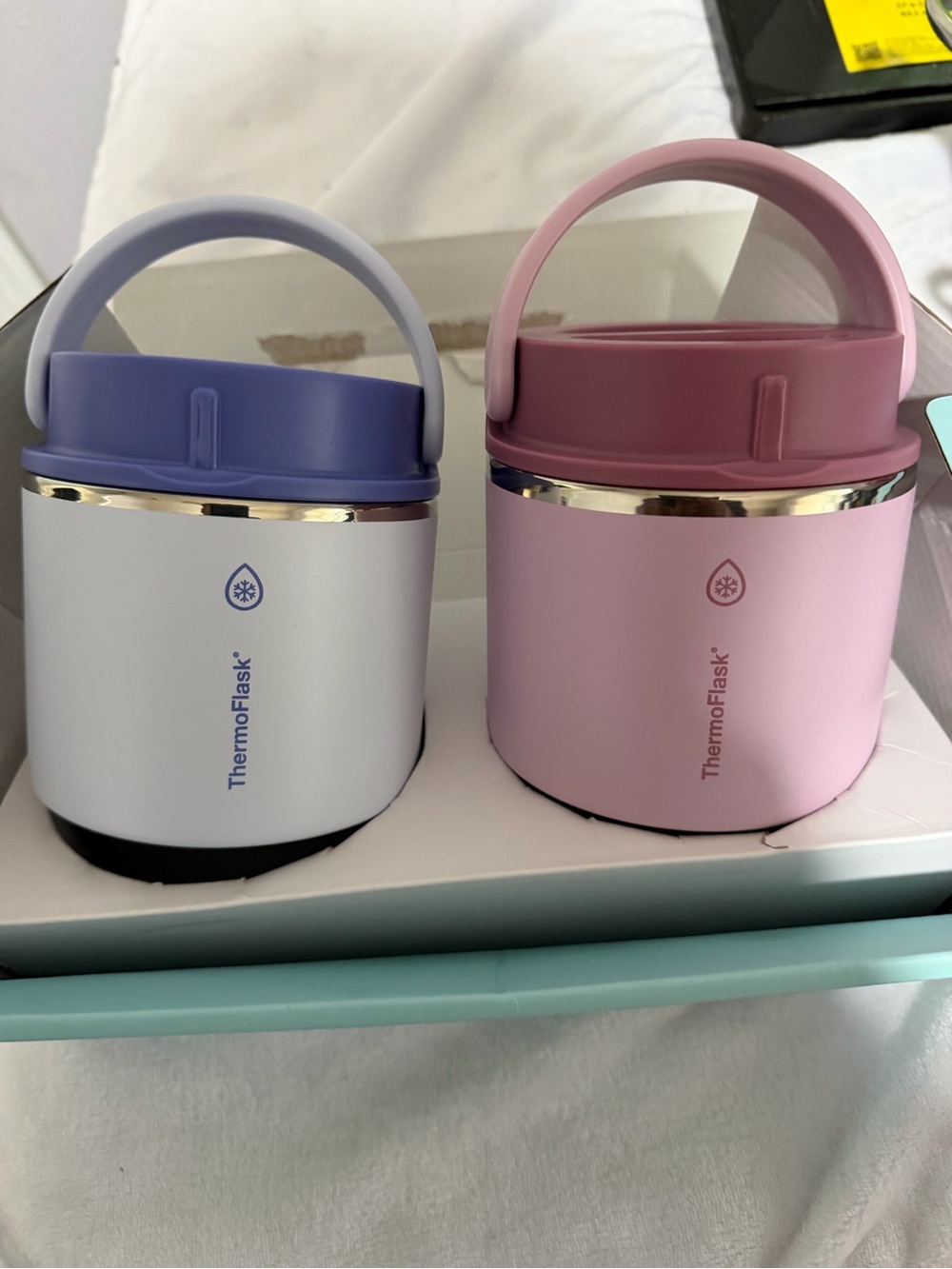 Thermo flask Portable Insulated Food Jar - Pink and Lavender